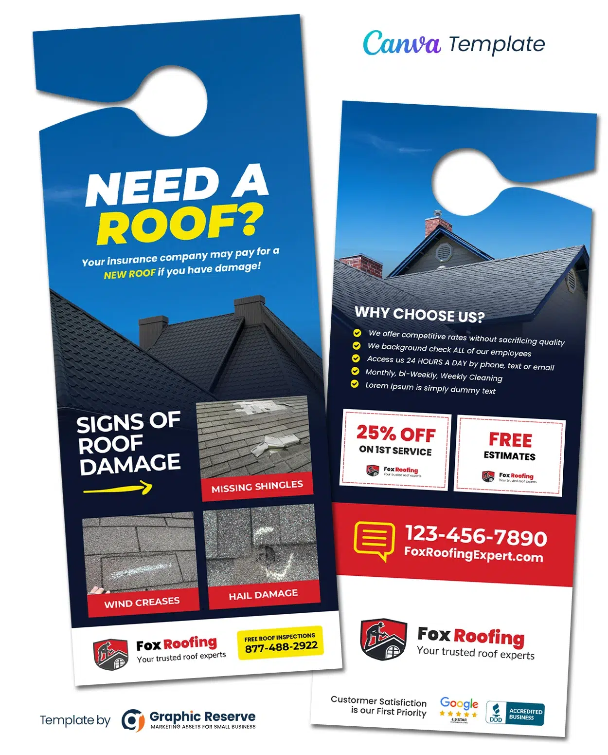 Door Hanger Template For Roofing Contractors