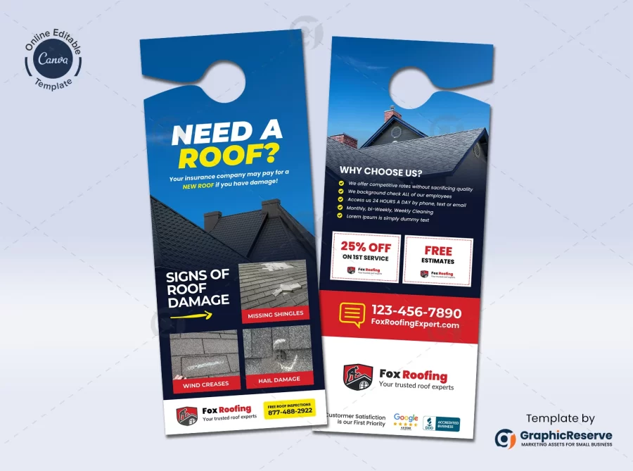 Door Hanger Template For Roofing Contractors