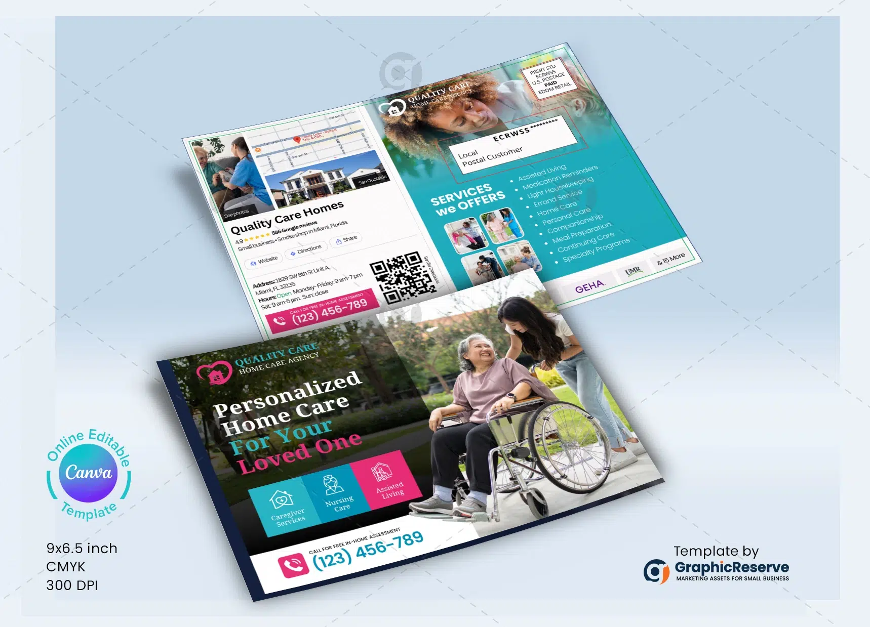 Home Care EDDM Postcard Design Template