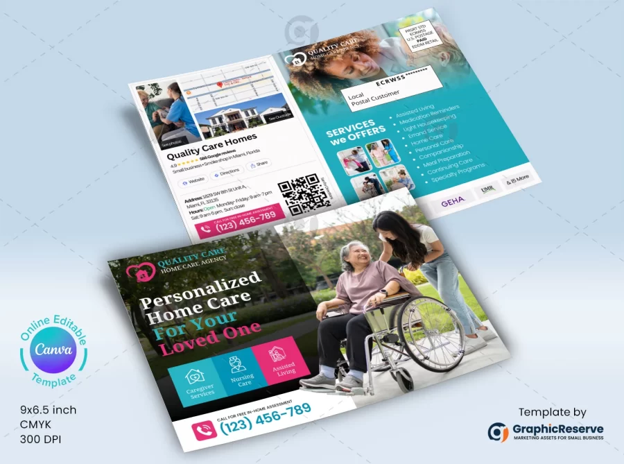 Home Care EDDM Postcard Design Template2