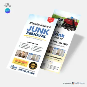 Junk Removal Advertising Rack Card Flyer Template Canva