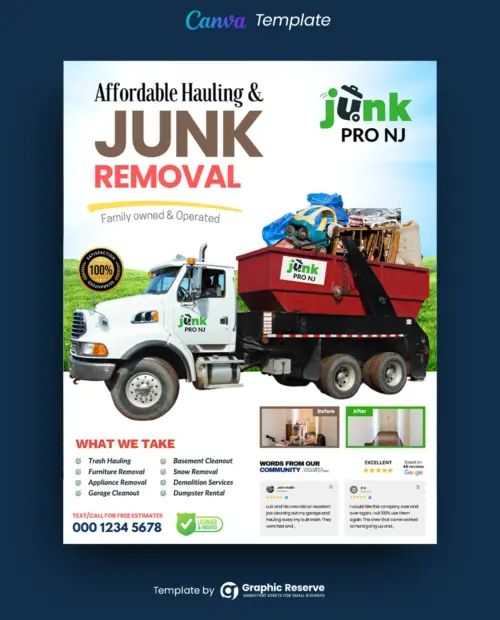 Junk Removal Flyer Design Template