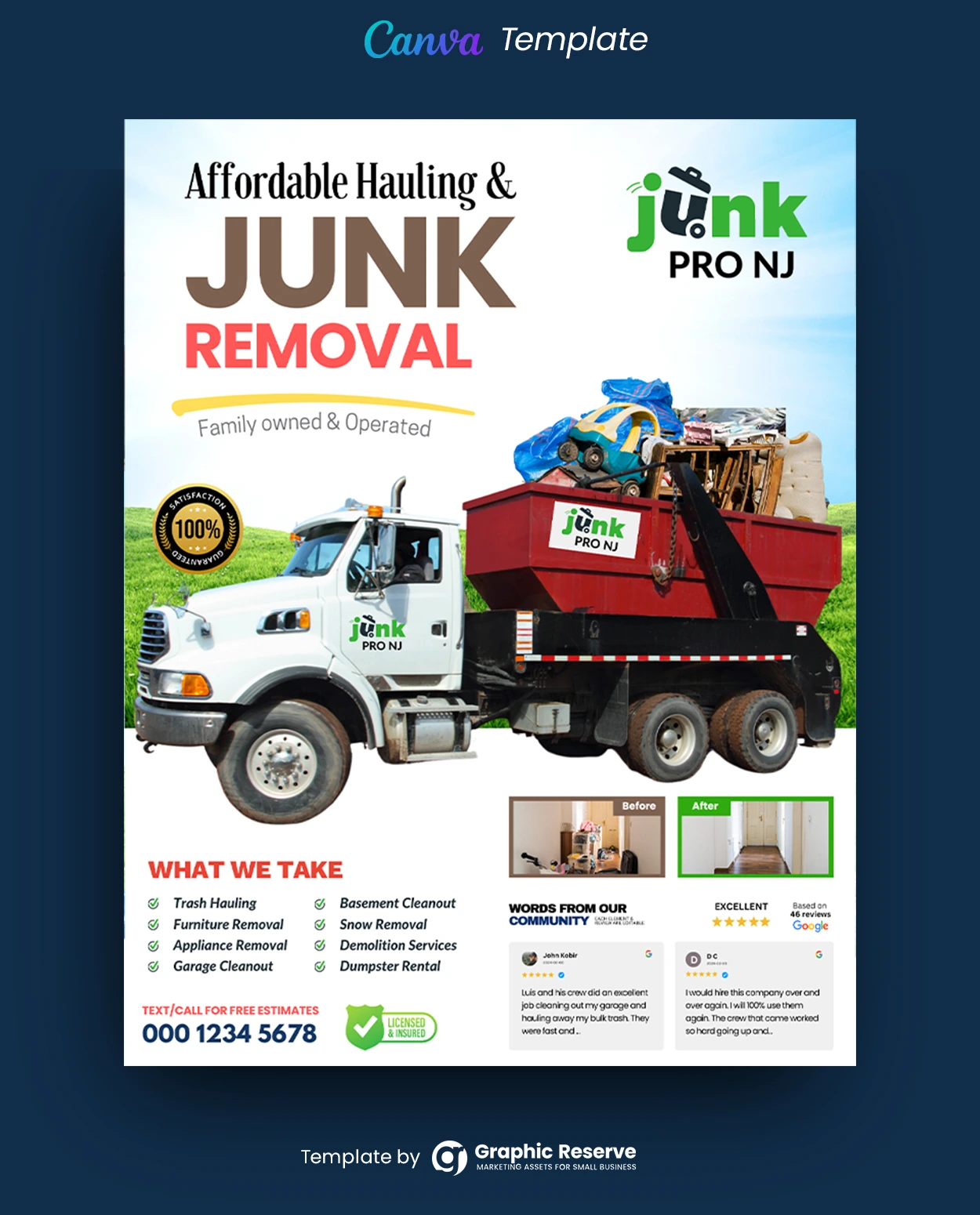 Junk Removal Flyer Design Template
