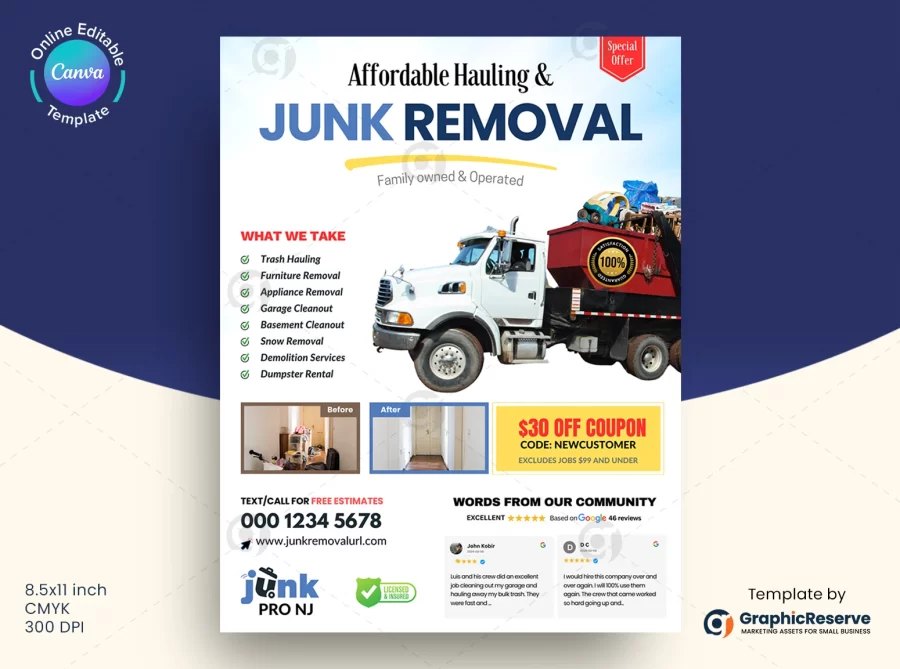 Junk Removal Flyer Template