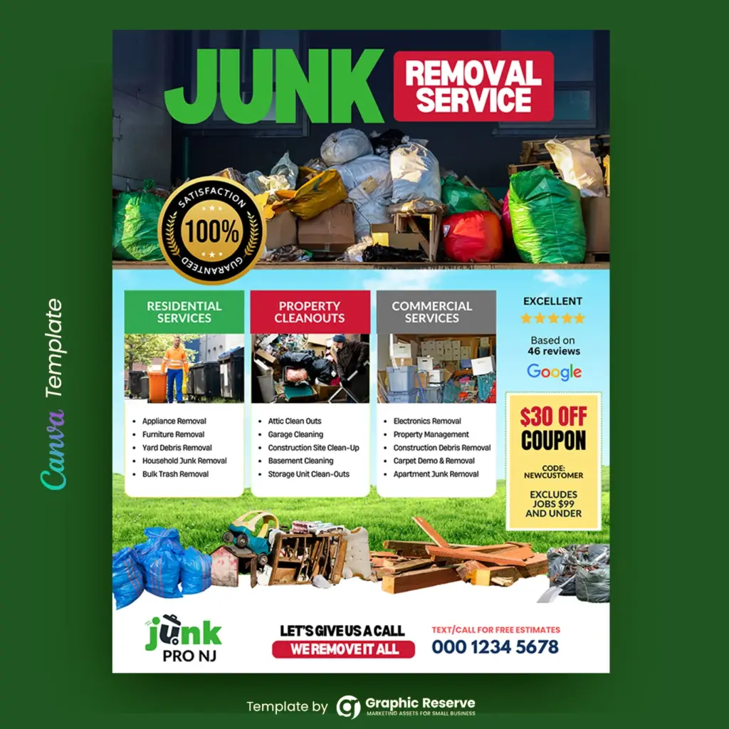 Junk Removal Flyer Design Template Canva