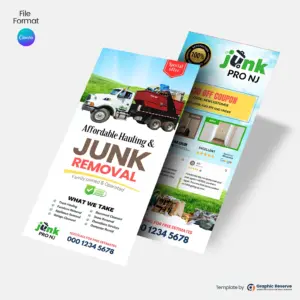 Junk Removal Rack Card Template - Canva Design
