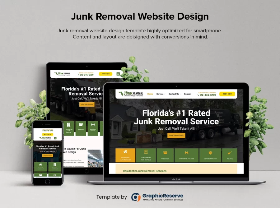 Junk removal web design template