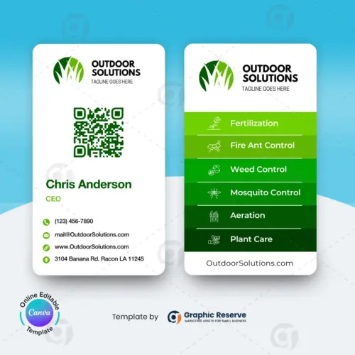 Business Card Template For Landscapers | Canva Online Editable
