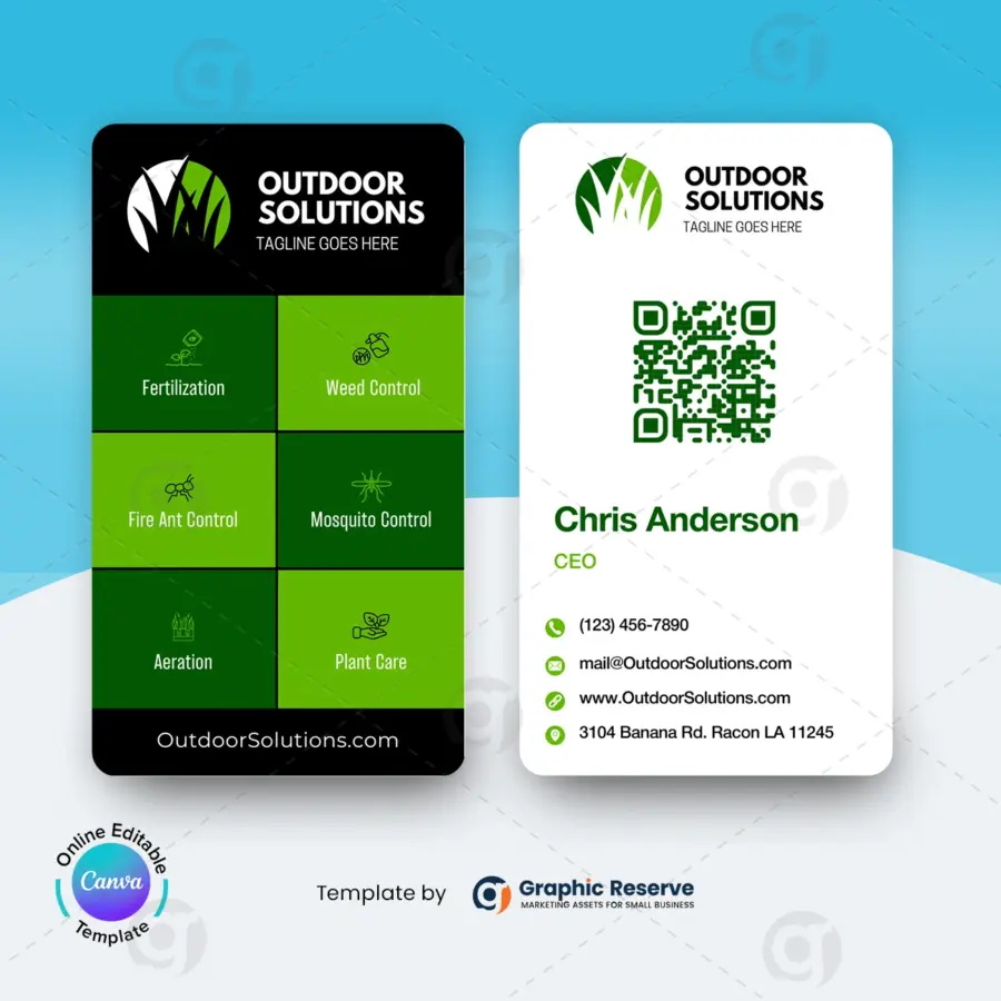 Business Card Template For Lawn Mowers
