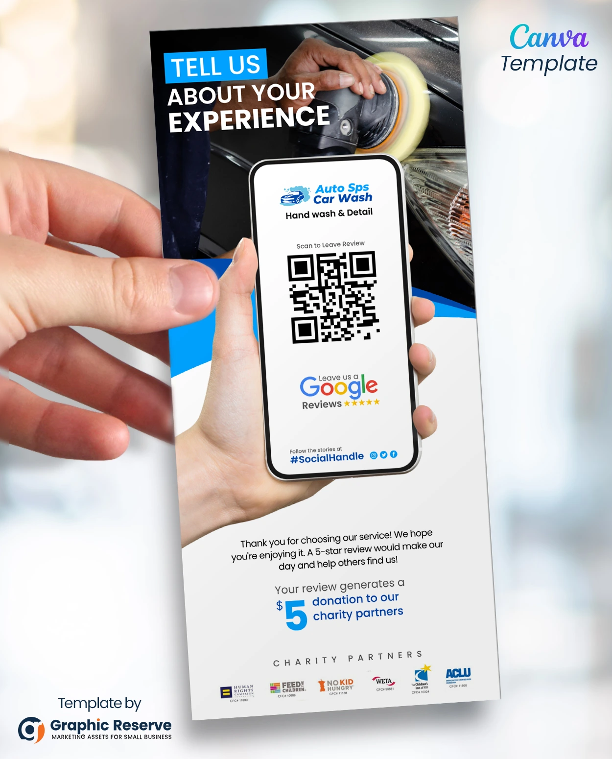 Car Autodetailing Review Request Flyer & Rack Card Template | Canva Design