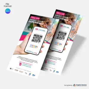 Senior Care Caregiver-Google-Review-Request-Rack-Card-Template