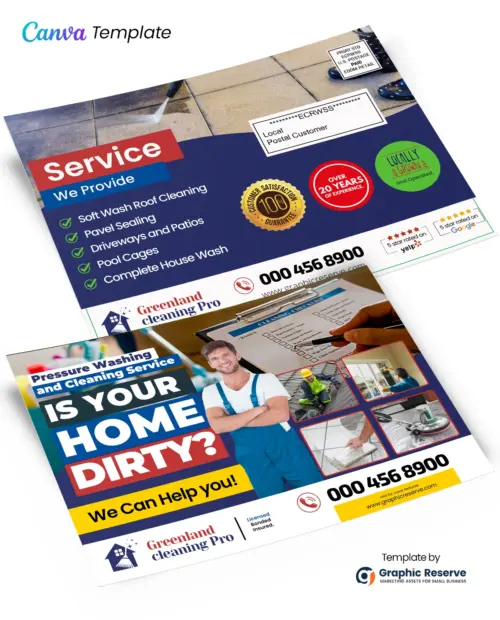 Cleaning Service Direct mail EDDM Postcard Template