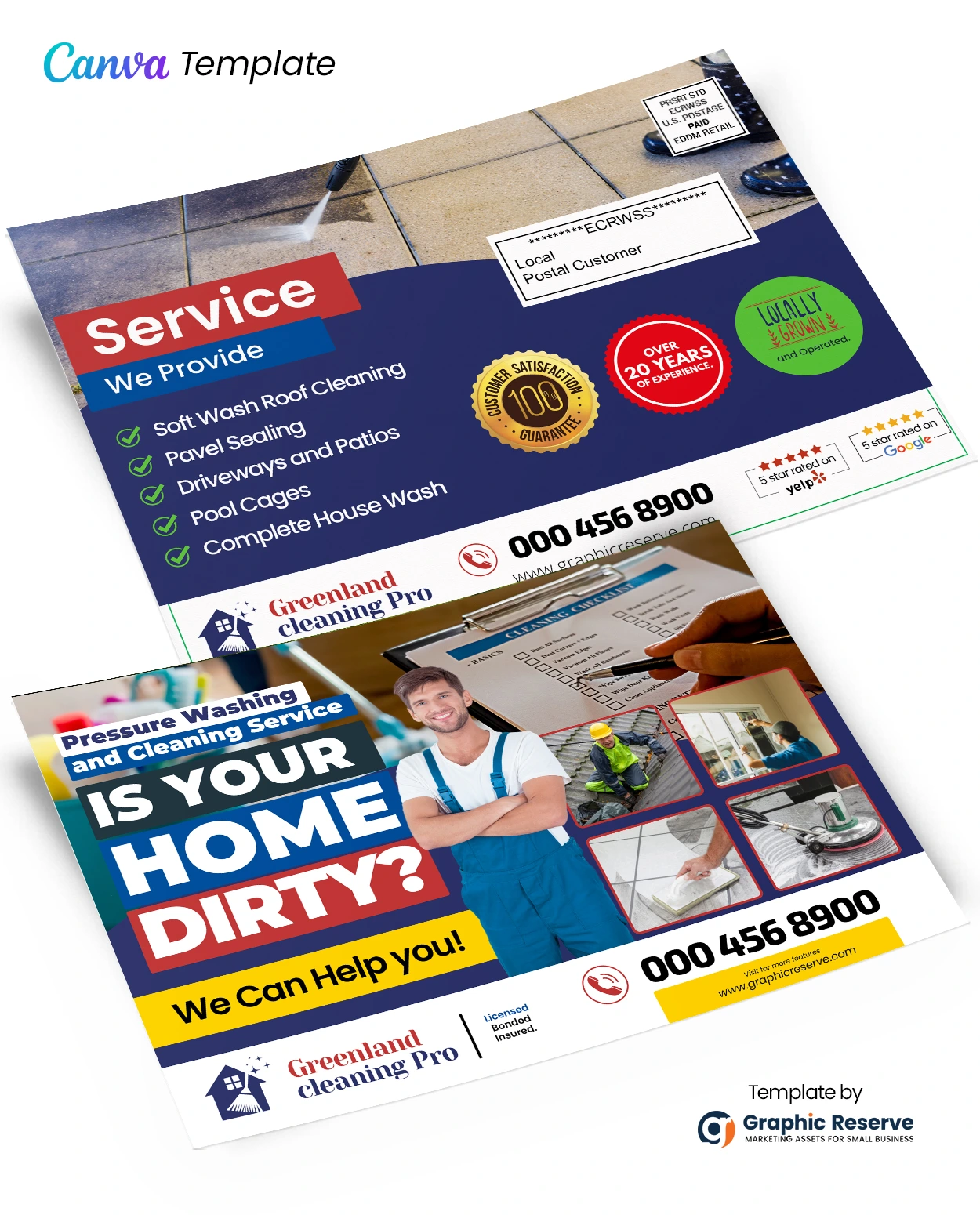 Cleaning Service Direct mail EDDM Postcard Template
