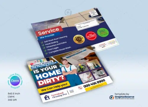 Cleaning Service Direct mail EDDM Postcard Template