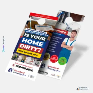 Pressure Washer Door Hanger Customizable Marketing Flyer