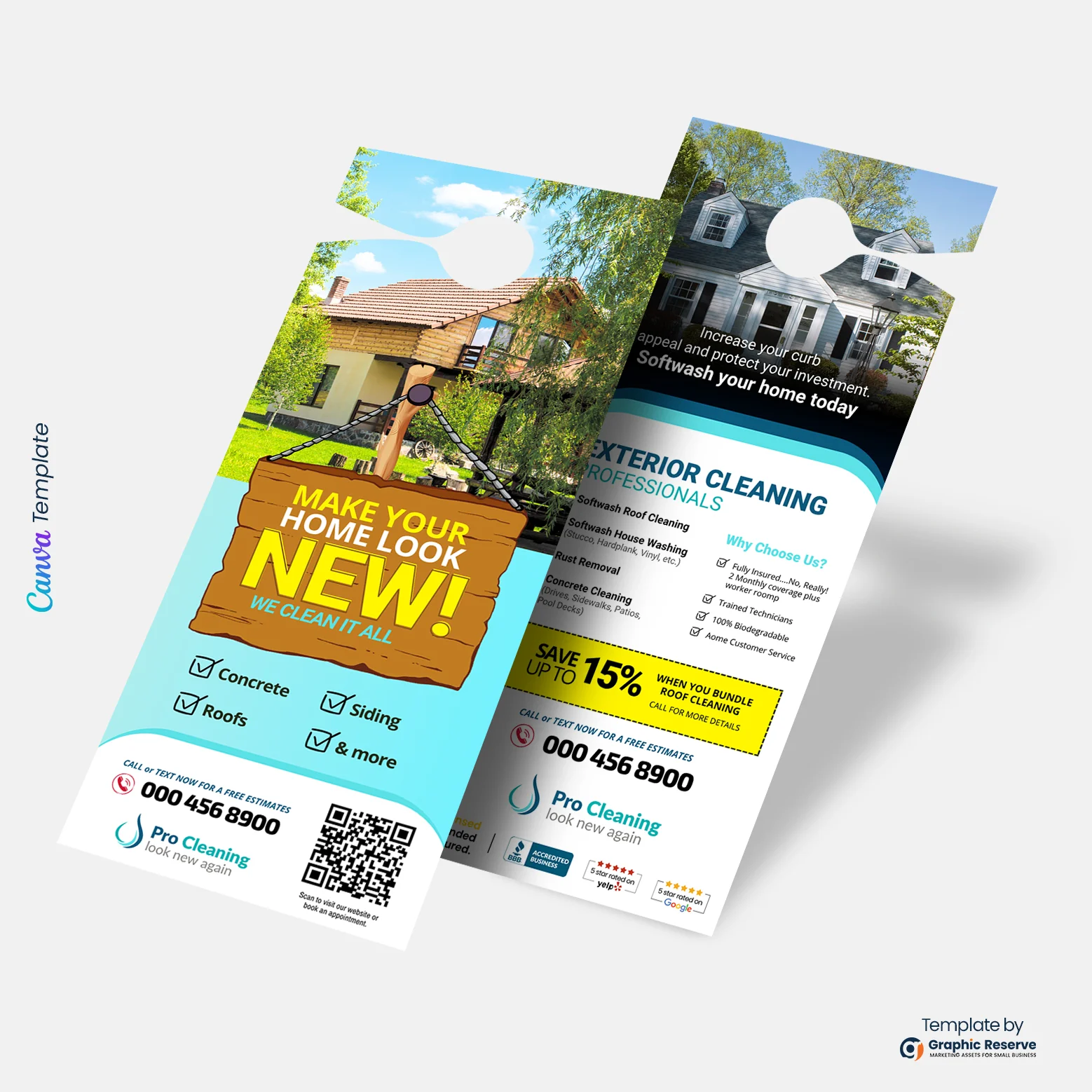 Exterior-Cleaning-Door-Hanger-Template-Canva for Cleaning Service