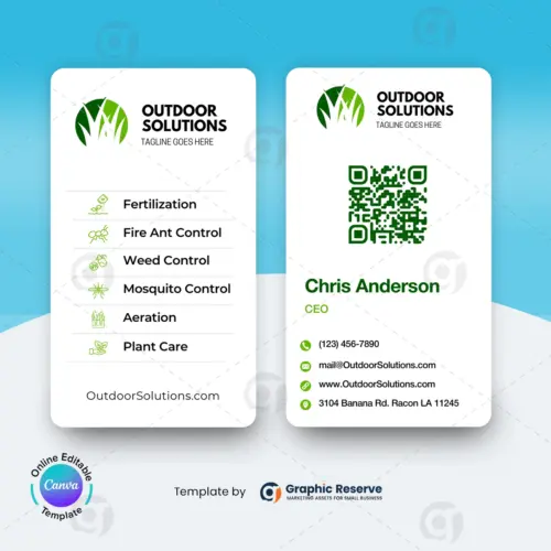 Landscapers Business Card Template | Editable Canva Design