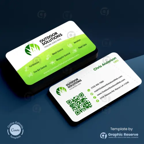 Modern Business Card Design Template For Landscapers 1