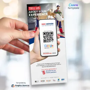 Moving Service Review Request Rack Card Flyer Design Canva Template – Canva template