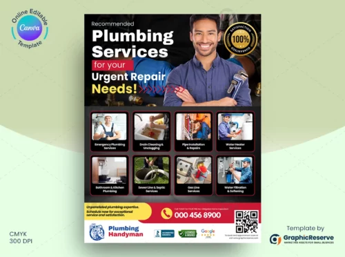 Plumbing service flyer (8.5 x 11 in)