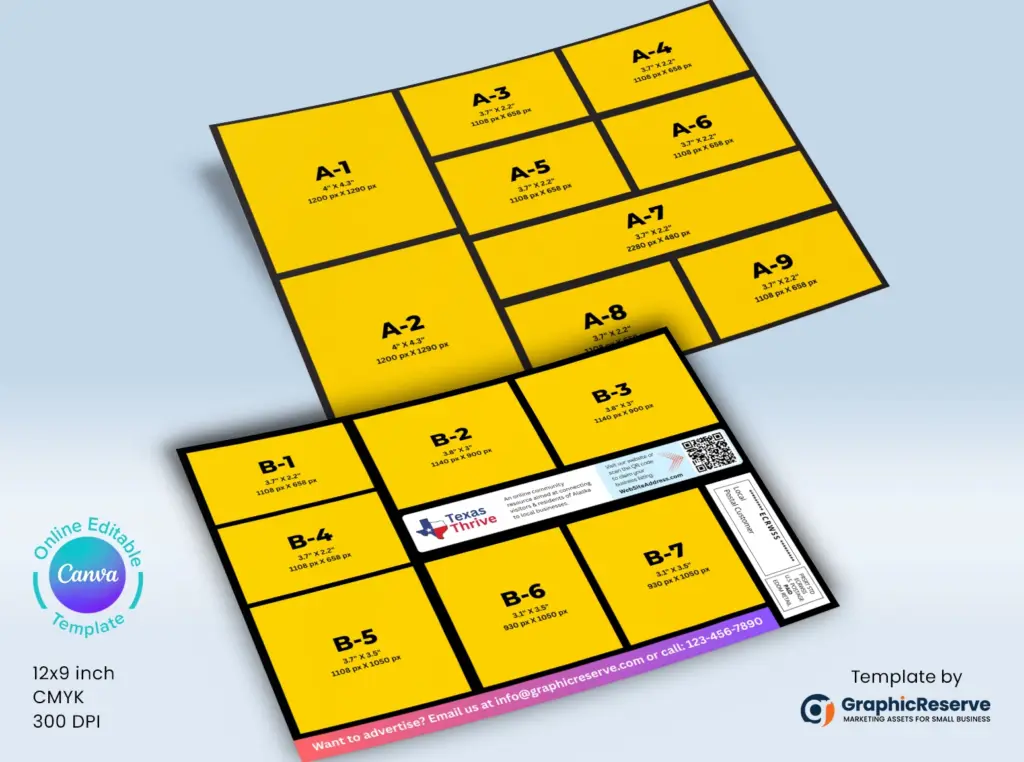 Co opp eddm postcard with advertise layout template