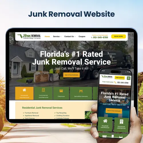 Junk Removal Web Design Template – WordPress Elementor Kit