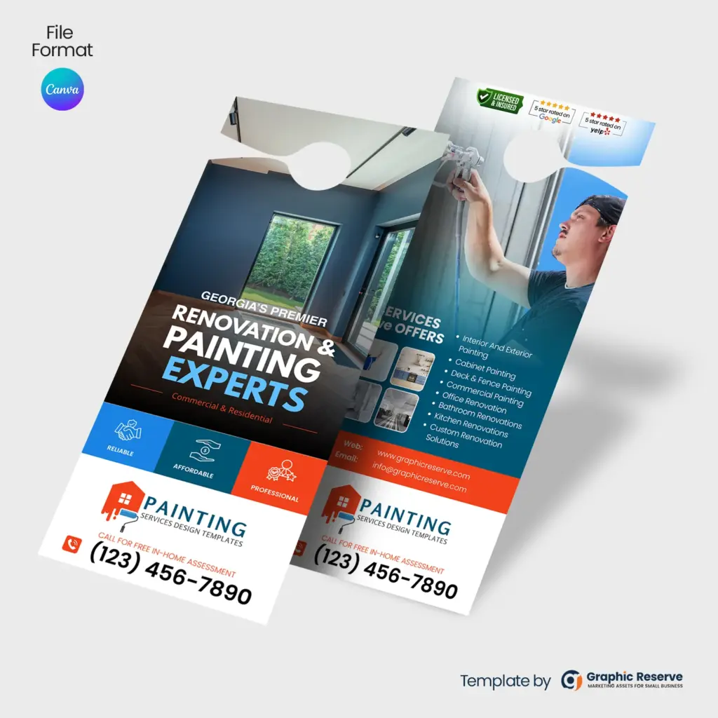 Painting Door Hanger Design Canva Template – Canva template