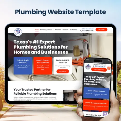 Plumbing Website Template – WordPress Drag and Drop Elementor Kit