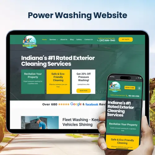 Pressure Washing Web Design Template (WordPress Elemntor Kit)