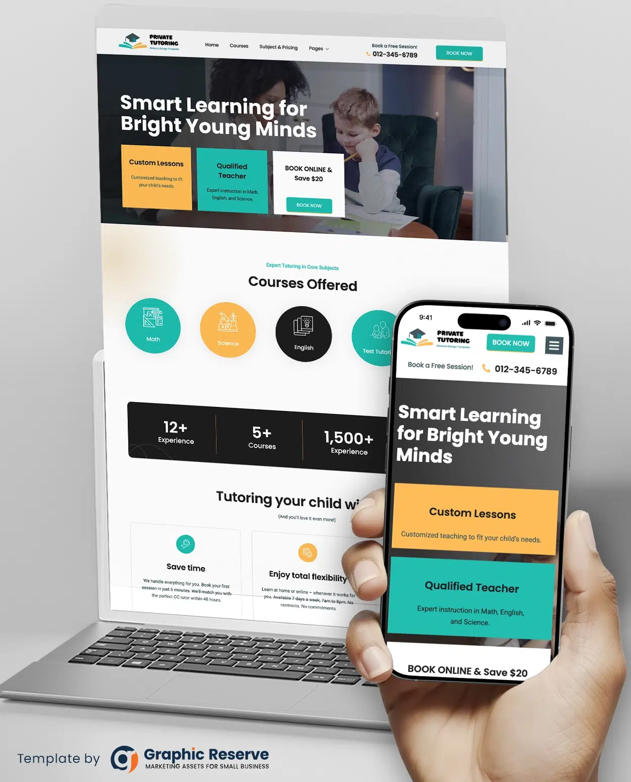 Tutoring Website Template – WordPress Drag and Drop Elementor Kit