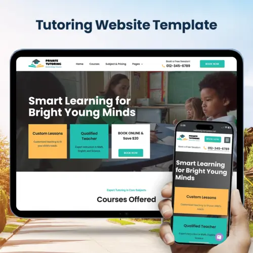 Tutoring Website Design Template