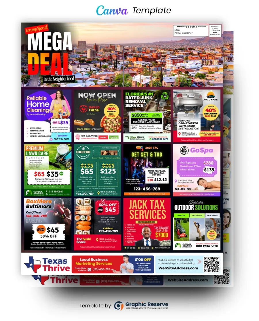 15×12 Co-op Shared EDDM Mailer Postcard – Canva Template
