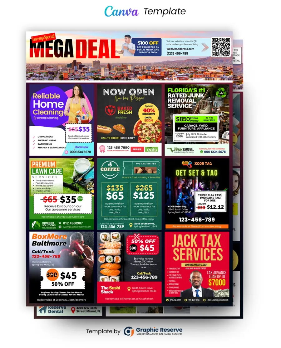 12×9 Shared Cost Co-Op EDDM Mailer Design – Canva Template - Image 3