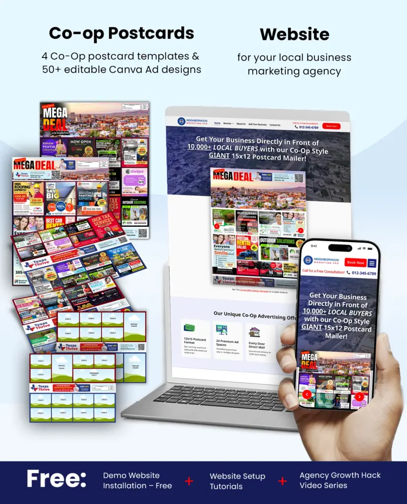 Co-op eddm agency bundle - website and mailer templates