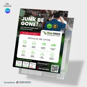 Junk Hauling Pricing Flyer Design Canva Template – Canva template