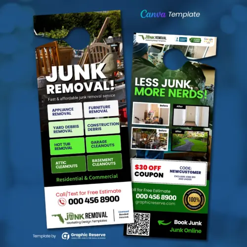 Junk Hauling Service Advertising Door Hanger Template – Canva Design