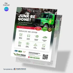 Junk Removal Advertising Flyer Design Template