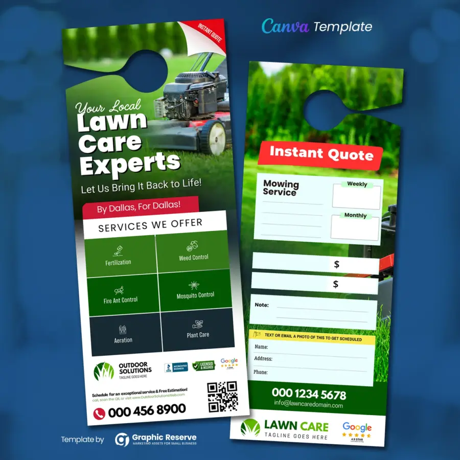 landscaping door hanger template