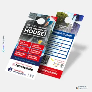Custom Exterior Wash Flyer Door Hanger Design Template