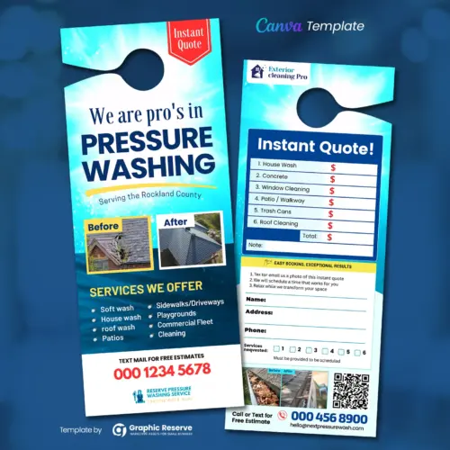 Instant Quote Pressure Washing Door Hanger