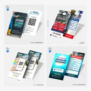 Power Washing Advertising Design Bundle Canva Templates