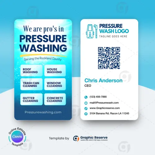 Power Washing Business Card | Canva Design Template