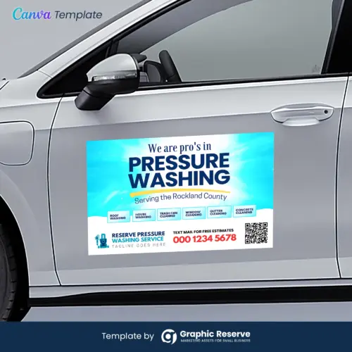 Pressure Washing Car Magnet