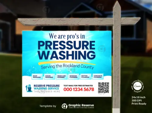 Pressure Washing Yard Sign