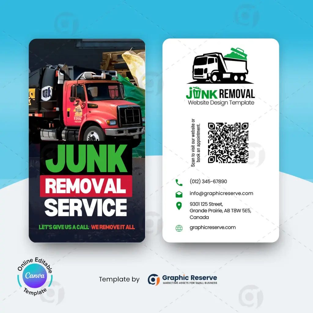 Business Card Design for Junk Removal Company