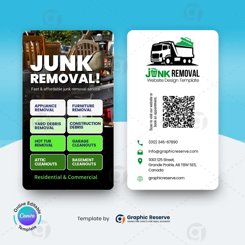Business Card Design for Junk Removal Company special