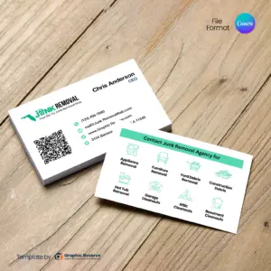 Business Card For Junk Removal Service Providers | Canva Template – Canva template