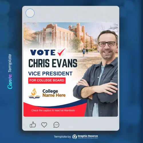 Class Representative Election Poster Design for Social Media