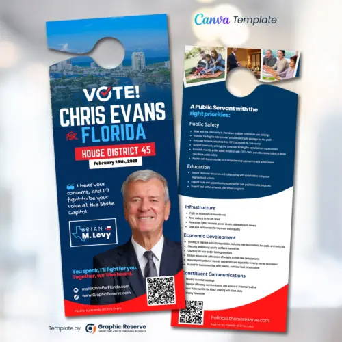 Election Candidate Door Hanger Design Template 2