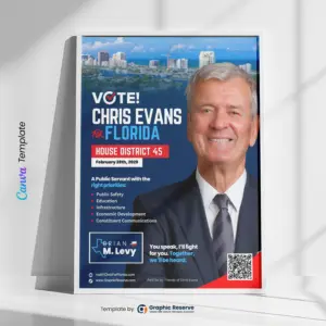 Canva Election Candidate Poster Template Design – Canva template